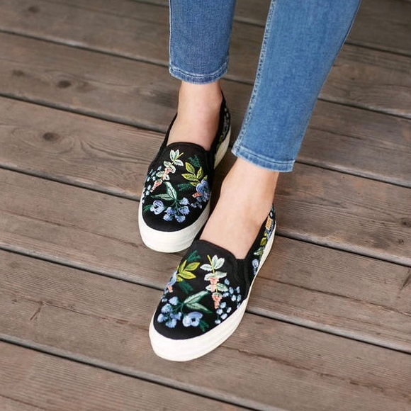 NWOT Keds Rifle Paper Co. Triple Decker Embroidered Herb Garden Sneaker … - Picture 3 of 10
